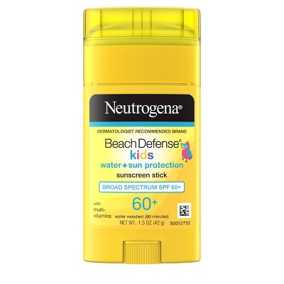 Neutrogena Beach Defense Water Resistant Kids& Sunscreen Stick SPF50 1.5oz - Imperfect Container