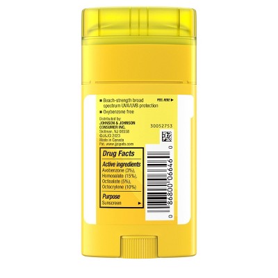 Neutrogena Beach Defense Water Resistant Kids& Sunscreen Stick SPF50 1.5oz - Imperfect Container