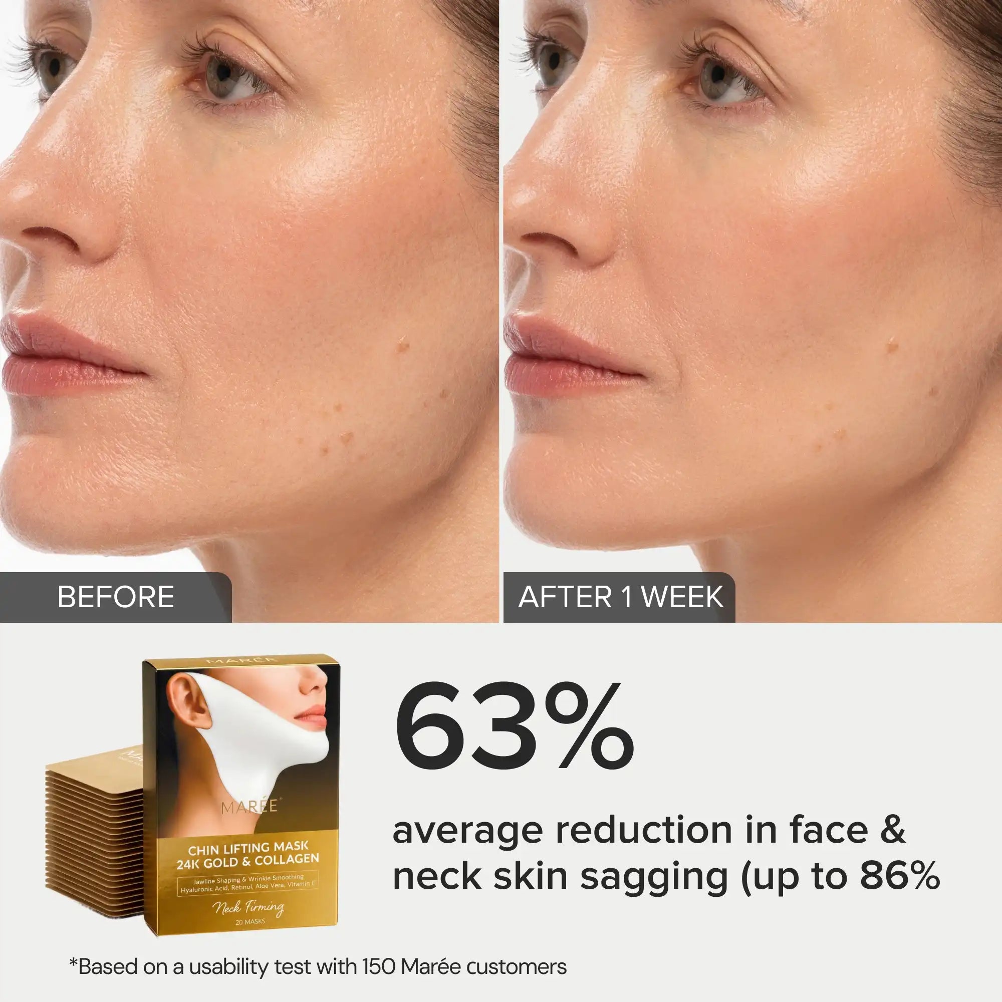 24K Gold V-Line Lifting Mask 20 PCS